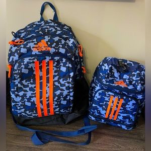 Adidas youth backpack and matching lunch box